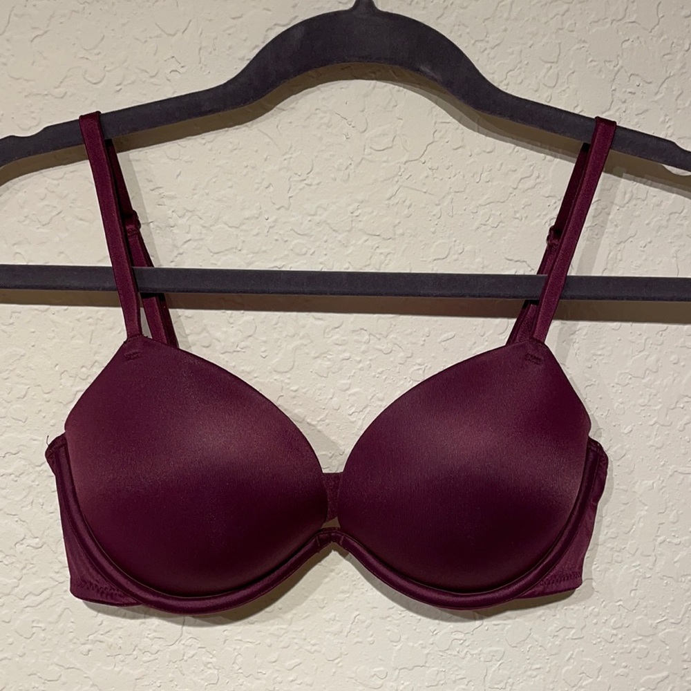 PINK by VS push up bra. Burgandy